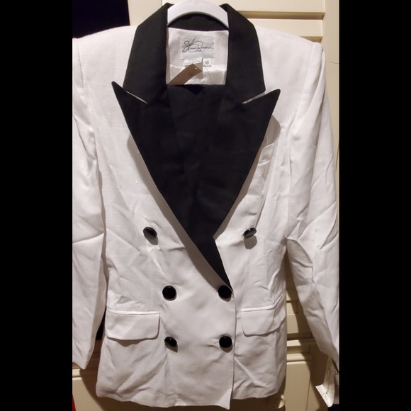 NWT Vintage Jerome Bernard black & white  pantsuit 10 - Picture 2 of 14